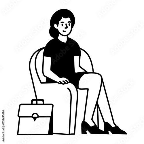 Hand drawn style illustration depicting job portal