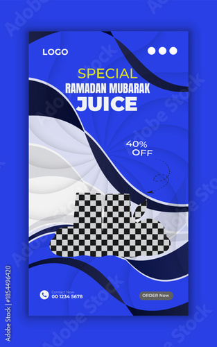 Special ramadan mubarak juice social media design