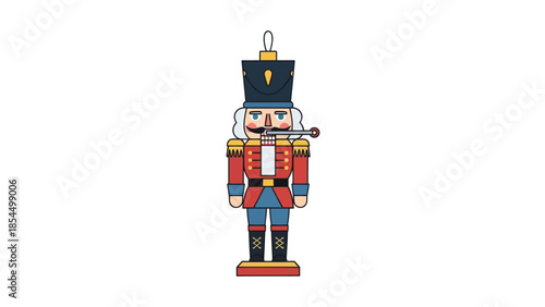 Colorful Nutcracker Soldier Toy Figurine.