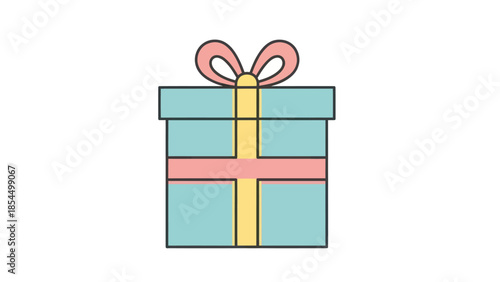 Gift Box with Ribbon and Bow.