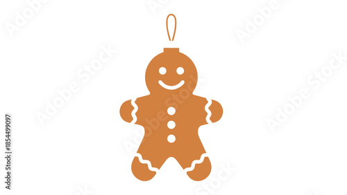 Gingerbread Man Christmas Decoration Cookie.
