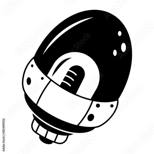 A glyph style illustration representing nano chip