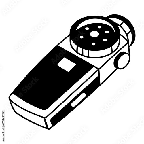 A glyph style illustration representing nano chip