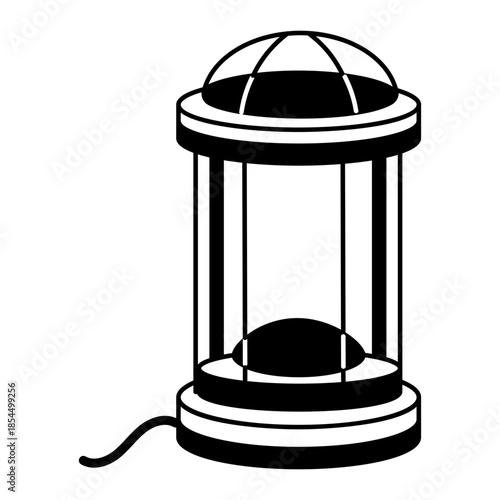 A glyph style illustration representing nano chip