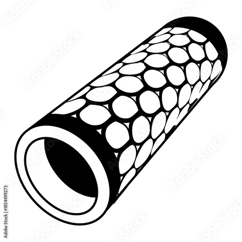 A glyph style illustration representing nano chip