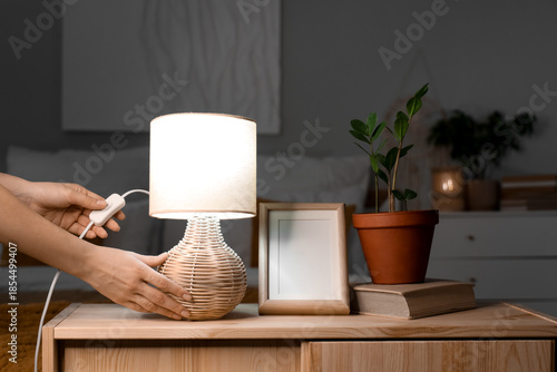 Female hands with home deco...