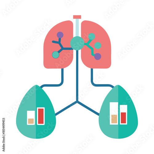 Artificial Biotech Lungs Connected To Oxygen Analysis