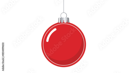 Red Christmas Bauble Hanging Decoration.