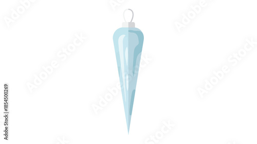 Blue Conical Christmas Tree Ornament.