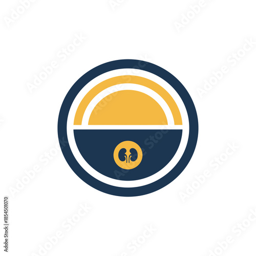 World kidney day healthy lifestyle mindful portion nesting bowls stack vector illustration