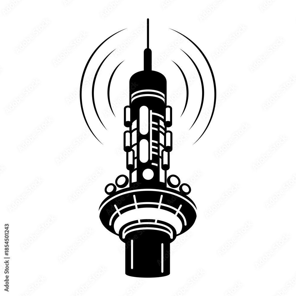 Obraz premium A doodle style illustration depicting a cb radio
