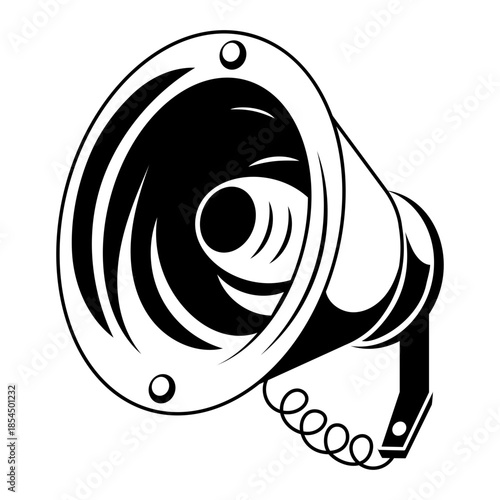 A doodle style illustration depicting an intercom speaker