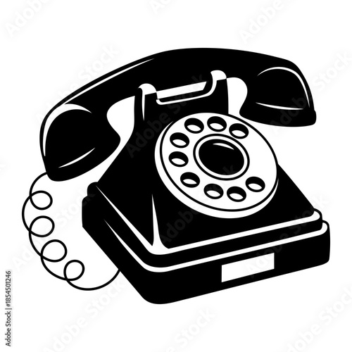 A doodle style illustration depicting a cordless phone