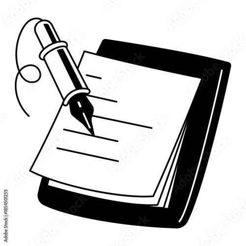 A doodle style illustration depicting a cordless phone