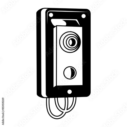 A doodle style illustration depicting a cordless phone