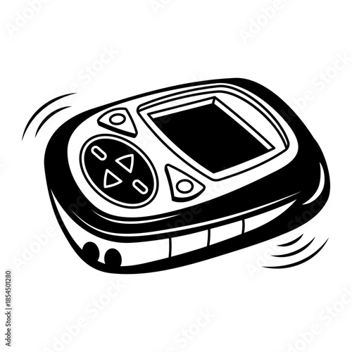 A doodle style illustration depicting a cordless phone