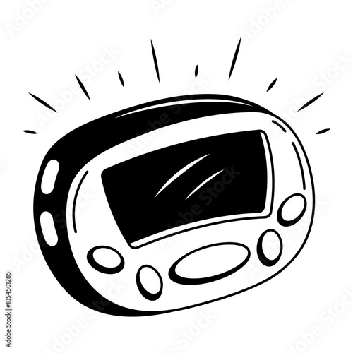 A doodle style illustration depicting an intercom speaker