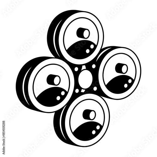 A doodle style illustration depicting an intercom speaker