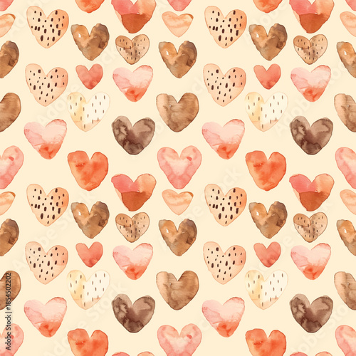 Romantic Watercolor Heart Background