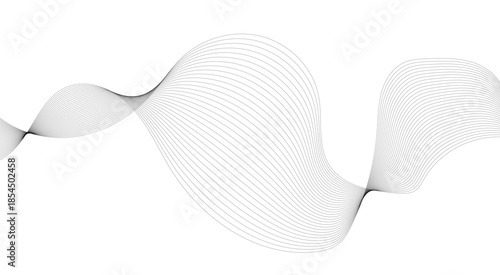 The Dynamic Interaction of Business and Technology: Abstract Wave Lines, Abstract black wavy lines background with copy space.