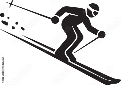 unique Skiing vector icon