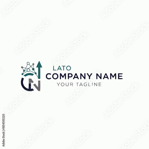 Modern CN Logo with Crown and Upward Arrow.