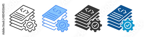 Log Icon Set Multiple Style Collection