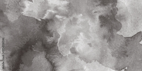 Abstract grayscale watercolor wash, marble texture oil painting on canvas, black white abstract watercolor light gray art background for design, grayscale image shows blended washes of ink and paint.