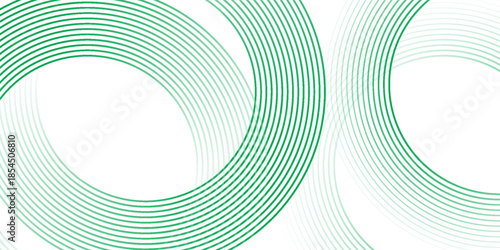 Green white abstract background overlap layer on bright space with circles effect decoration. Modern banner with lines style. Graphic design element stripes concept for flyer, card, or brochure cover