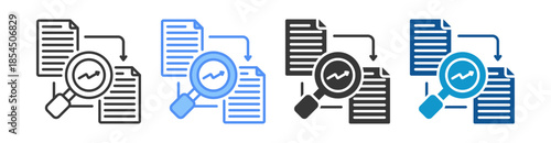 Descriptive Icon Set Multiple Style Collection