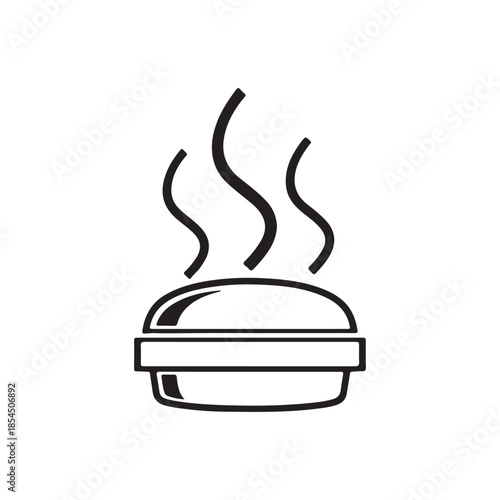 Smoke alarm system vector symbol isolated on white background
