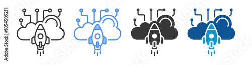 Deployment Icon Set Multiple Style Collection