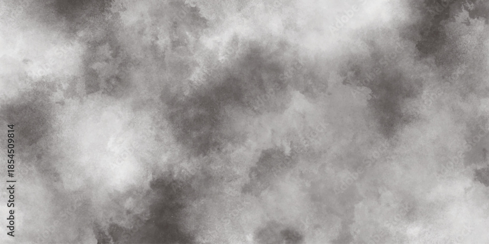 Fototapeta premium Abstract grayscale watercolor wash, marble texture oil painting on canvas, black white abstract watercolor light gray art background for design, grayscale image shows blended washes of ink and paint.