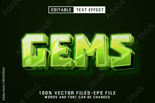 Gems Editable Text Effect