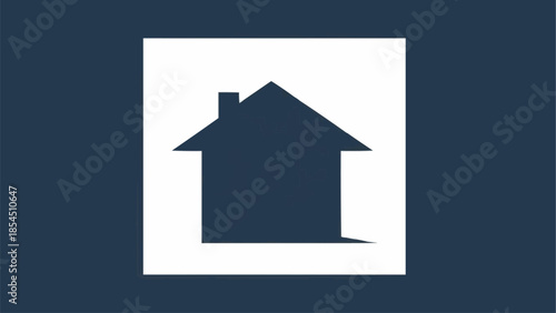 Simple House Icon Represents Home and Real Estate Concepts.