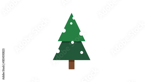 Simple Christmas Tree Illustration.