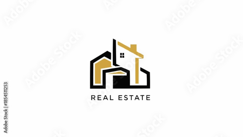 Modern Real Estate House Logo Design Concept.