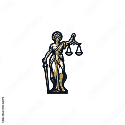 Themis Justice Goddess Logo