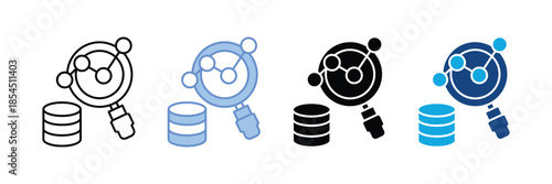 Predictive Analytics  Icon Set Multiple Style Collection