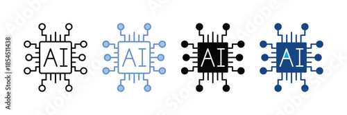 Artificial Intelligence    Icon Set Multiple Style Collection