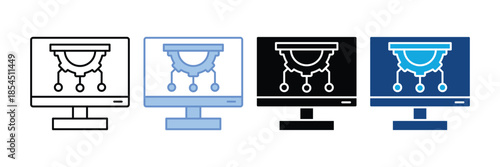 Algorithm  Icon Set Multiple Style Collection