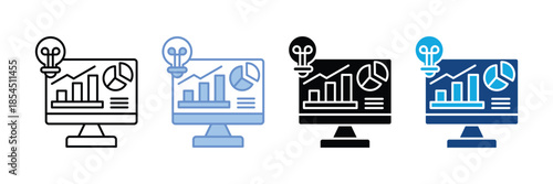 Business Intelligence  Icon Set Multiple Style Collection