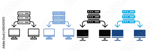 Dataset Icon Set Multiple Style Collection