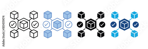 Data Modeling Icon Set Multiple Style Collection