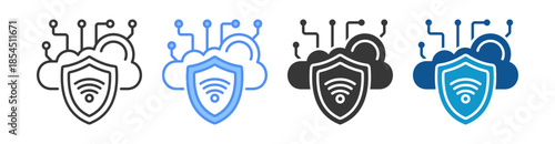 Iot Icon Set Multiple Style Collection