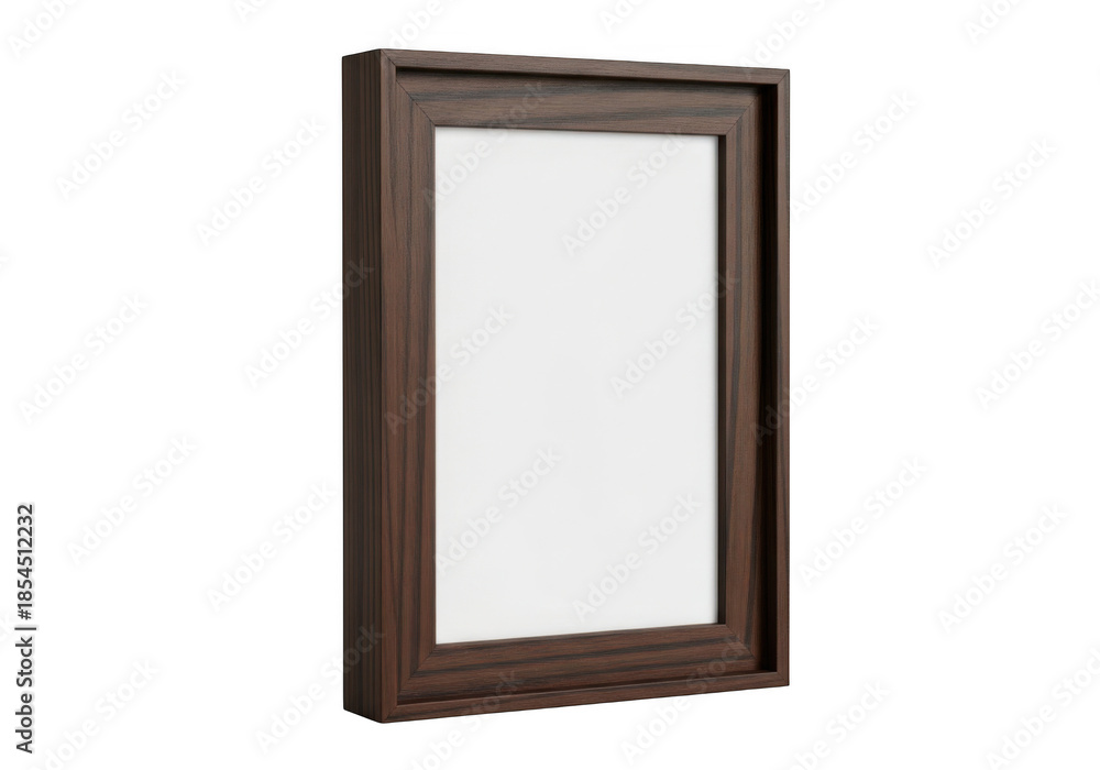 Fototapeta premium Ornate wooden mirror isolated on transparent background