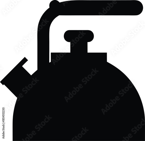 collapsible kettle silhouette vector illustration on transparent background