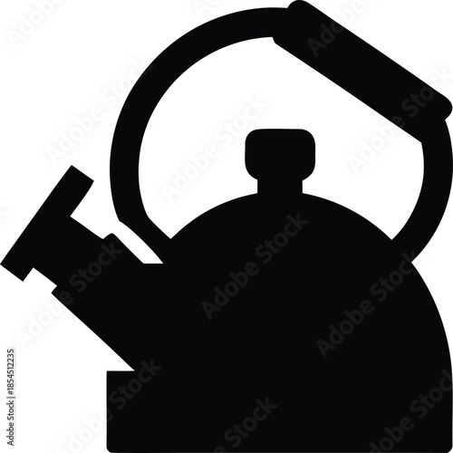 collapsible kettle silhouette vector illustration on transparent background