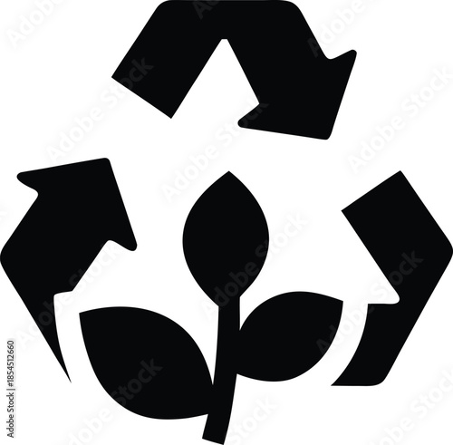 eco sustainable living silhouette vector illustration on transparent background