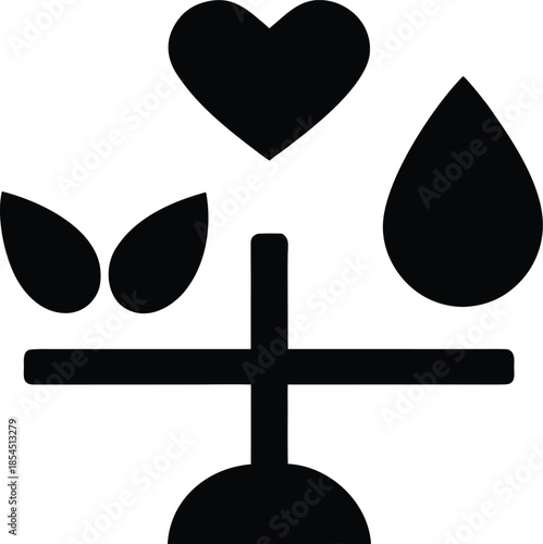 health wellness silhouette vector illustration on transparent background